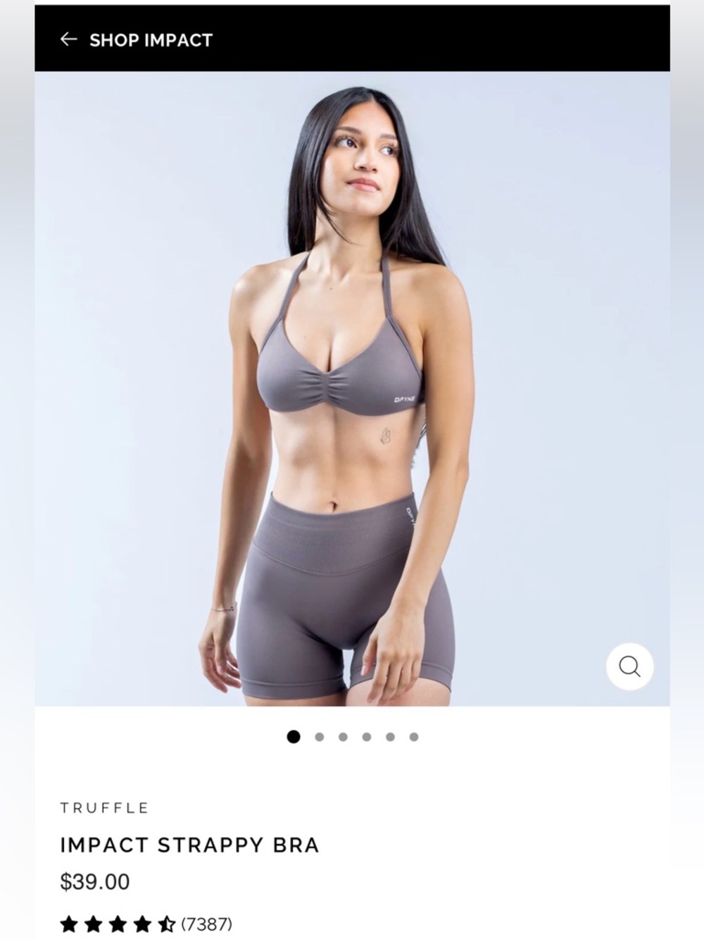 Impact Strappy Bra - Truffle